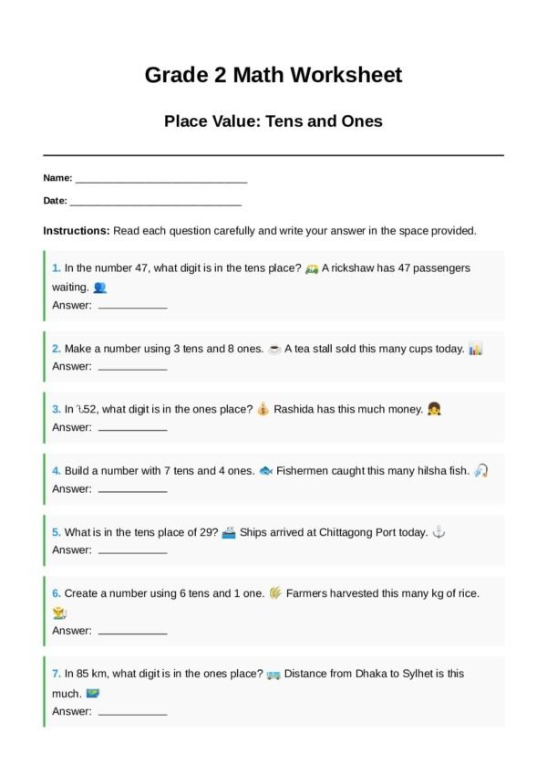 G2-Place Value (tens and ones)-Guess the Place-Number Builder